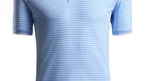 PERFORATED STRIPE POLO